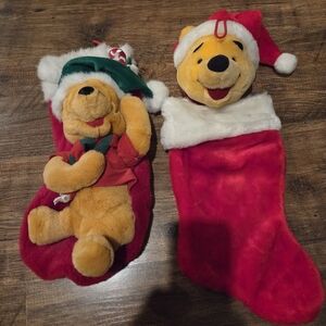 Y2K Winnie The Pooh Christmas Collectible Stocking Vintage 2000 Motion Activated